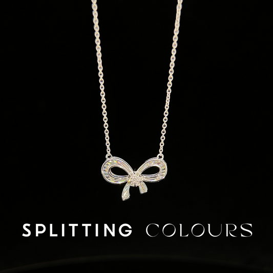 Golden Prism - Ribbon Diamonds Necklace