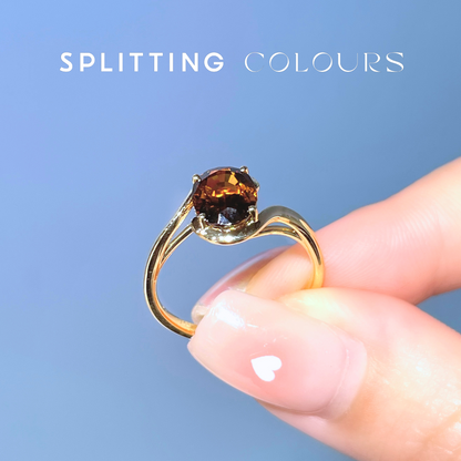 The Bracket Ring - 1.59ct Cider Orange Tourmaline