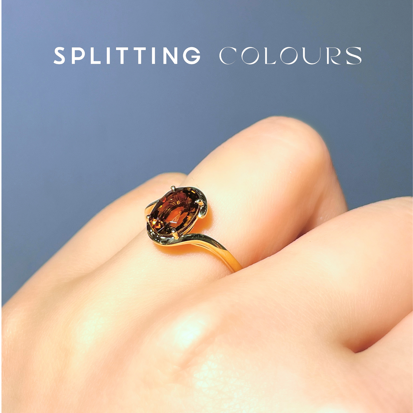 The Bracket Ring - 1.59ct Cider Orange Tourmaline