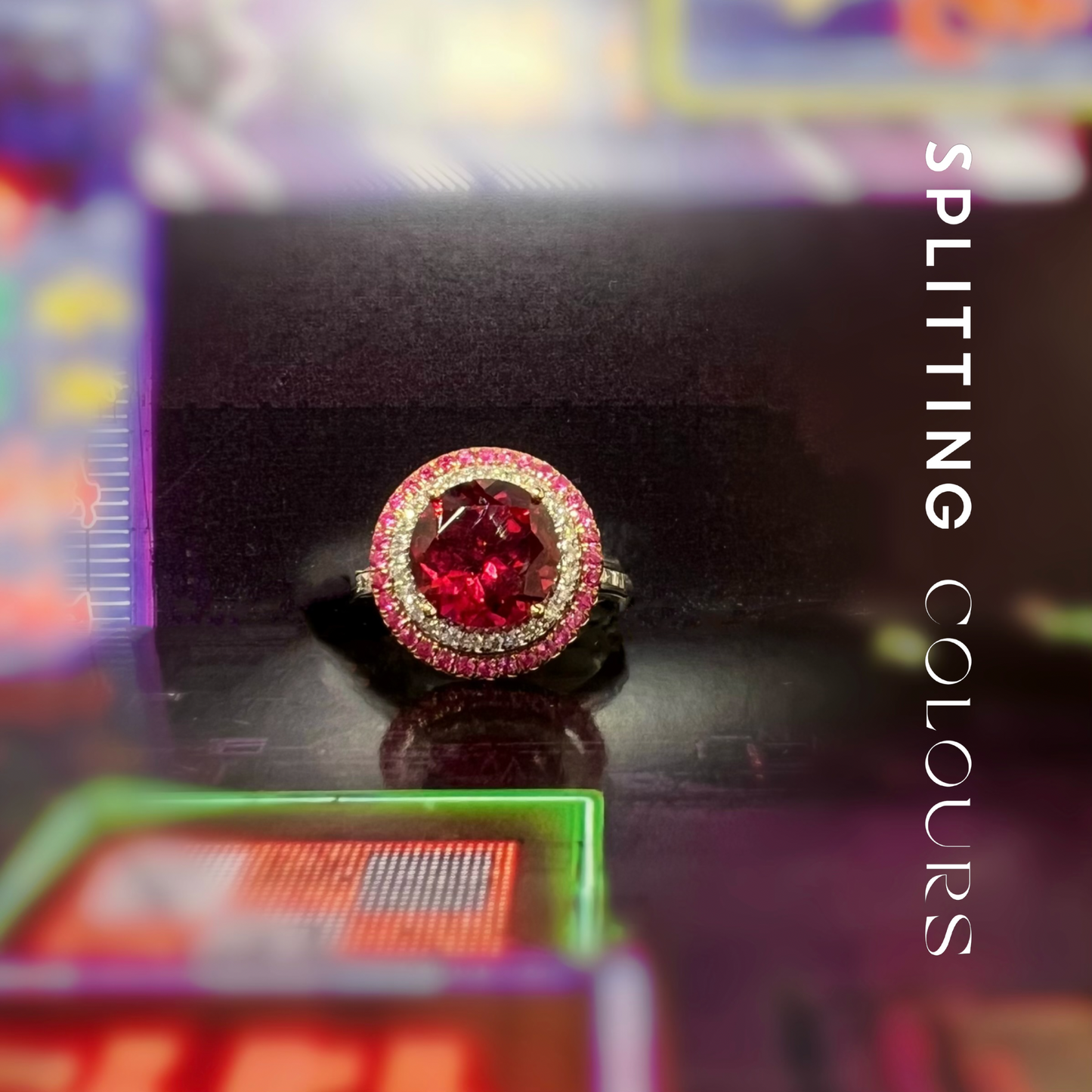 The Cyclone Ring – 3.77ct Rubellite with Pink Sapphires & Diamonds
