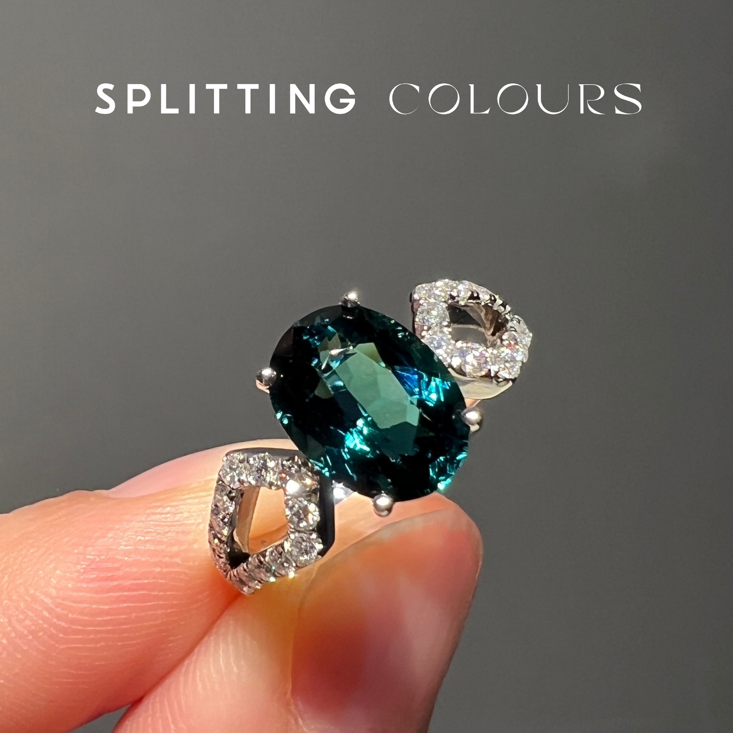 The Mono Ring - 1.69ct Peacock Blue Tourmaline