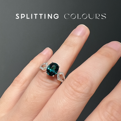 The Mono Ring - 1.69ct Peacock Blue Tourmaline