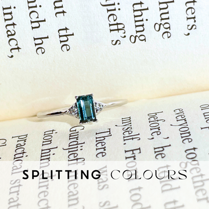 The Petite Ring - 0.30ct Indicolite Tourmaline with Diamonds