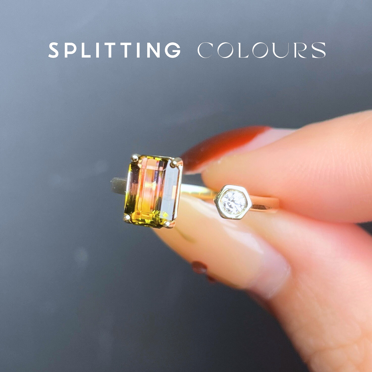 The Satellite Ring – 1.32ct Watermelon Tourmaline