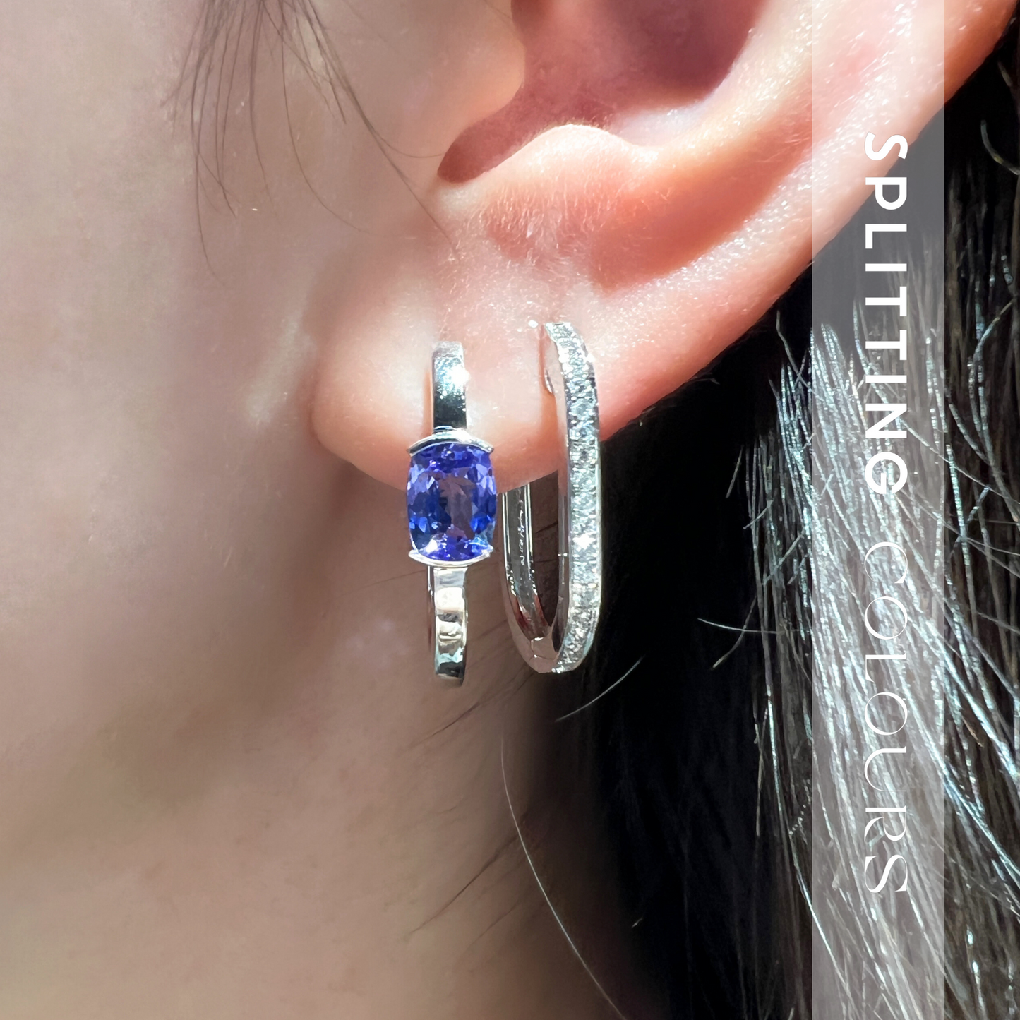 Beyond Tourmalines - 1.50ct Tanzanite/Diamonds Mismatched Earrings