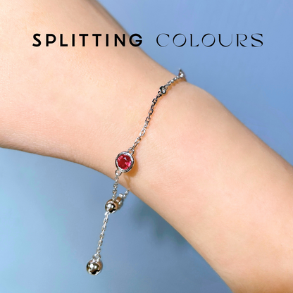 The Twinkle Bracelet with Diamonds -  Multi-Colour Tourmalines