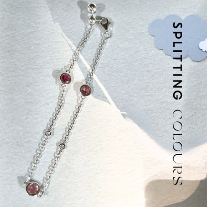 The Twinkle Bracelet with Diamonds -  Multi-Colour Tourmalines