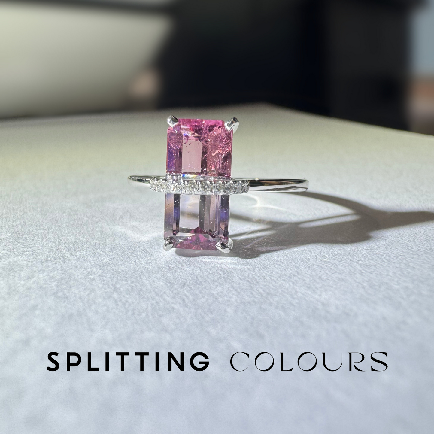 The Traverse Ring - 1.46ct Pastel Pink & Light Purple Tourmaline