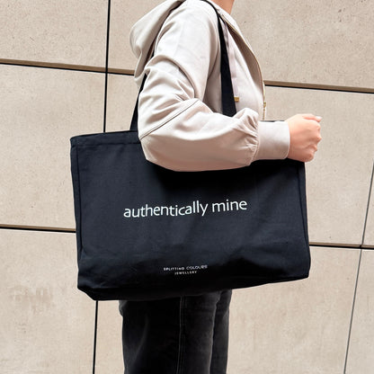 Splitting Colours Slogan Tote Bag