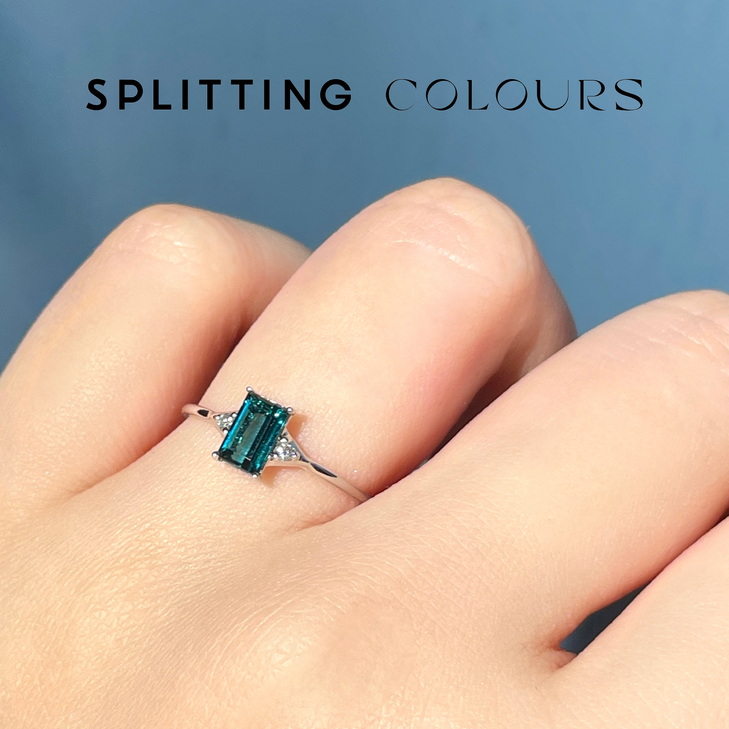 The Petite Ring - 0.58ct Blue Tourmaline With Diamonds