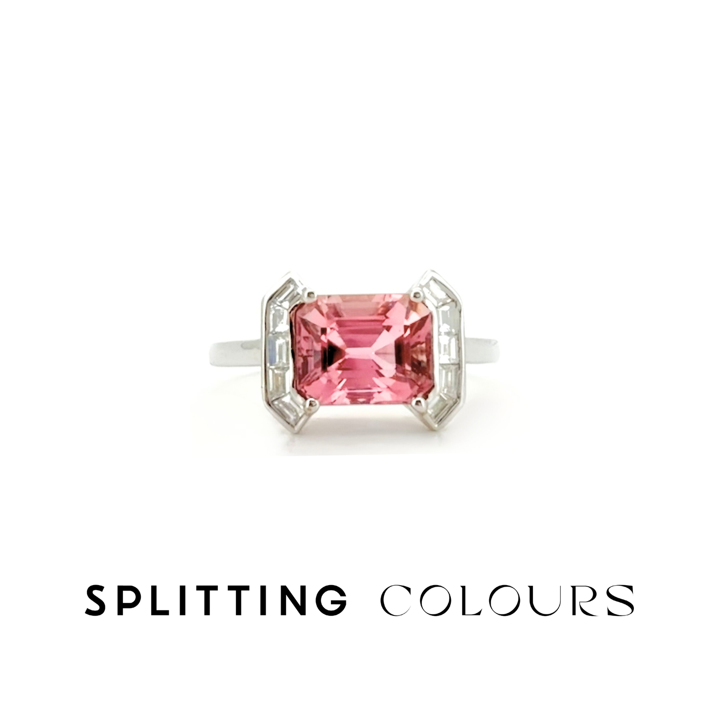 The Bracket Ring - 1.75ct Taffy Pink Tourmaline
