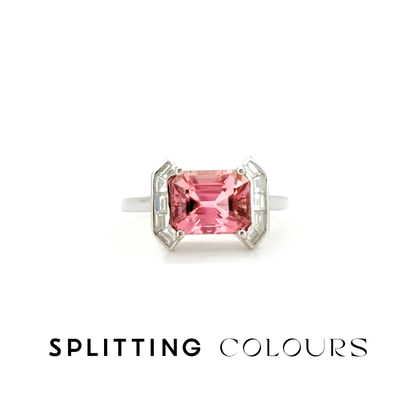 The Bracket Ring - 1.75ct Taffy Pink Tourmaline