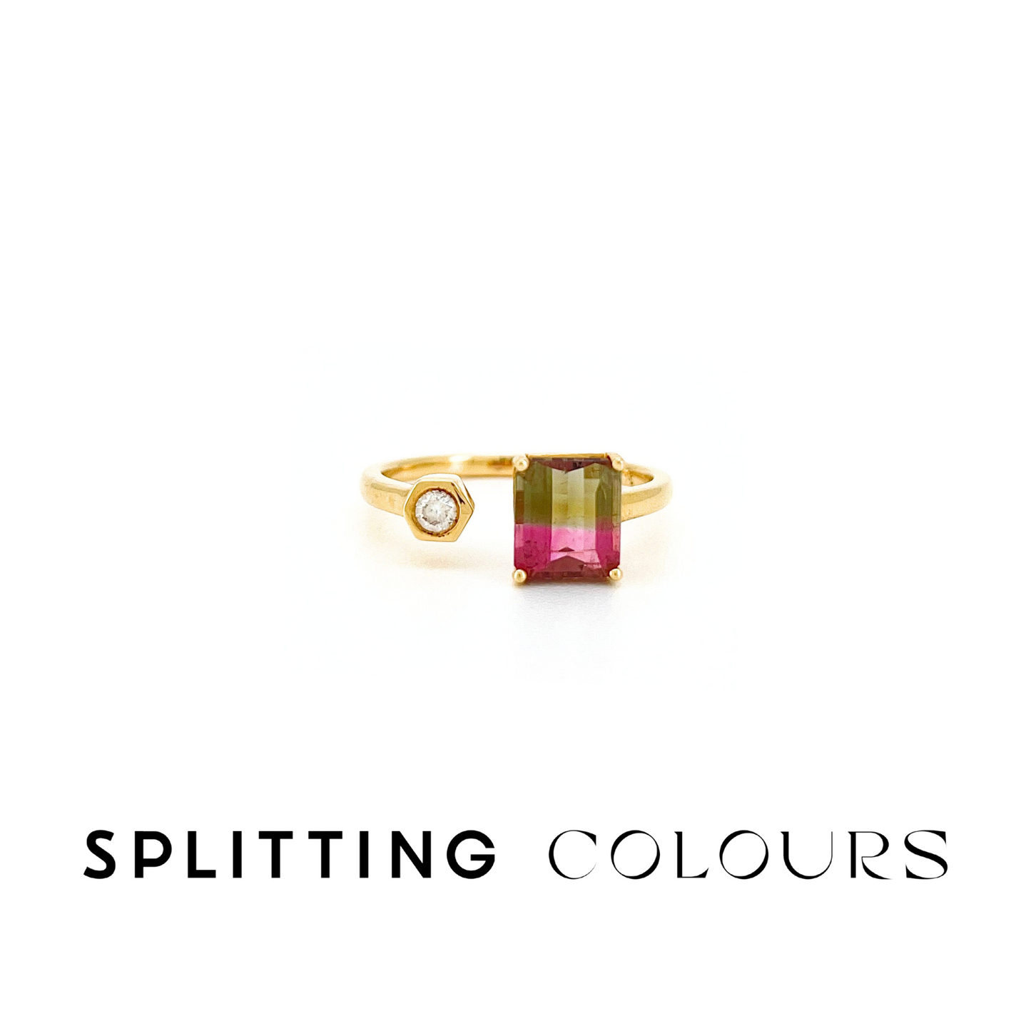 The Satellite Ring – 1.21ct Watermelon Tourmaline