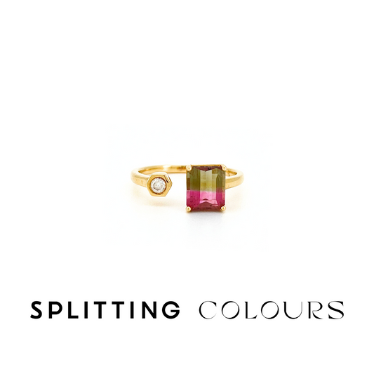 The Satellite Ring – 1.21ct Watermelon Tourmaline