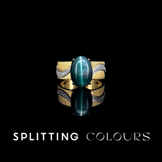 The Mono Ring - 5.39ct Indicolite Cat's Eye Tourmaline
