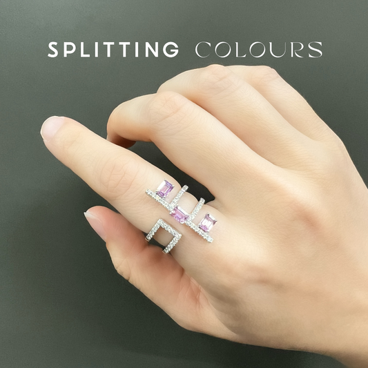 Beyond Tourmalines - 1.33ct Pink Sapphire Ring with Diamonds