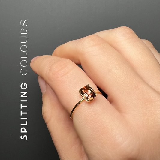 The Petite Ring – 1.10ct Salmon Pink Tourmaline