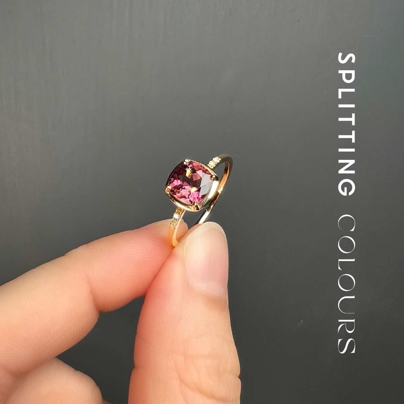 The Mono Stackable Ring - 1.16ct Strawberry Pink Tourmaline